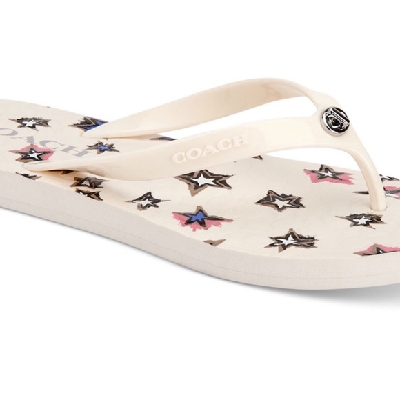 COACH SANDALS FLIP-FLOPS  WHITE - Picture 8 of 8